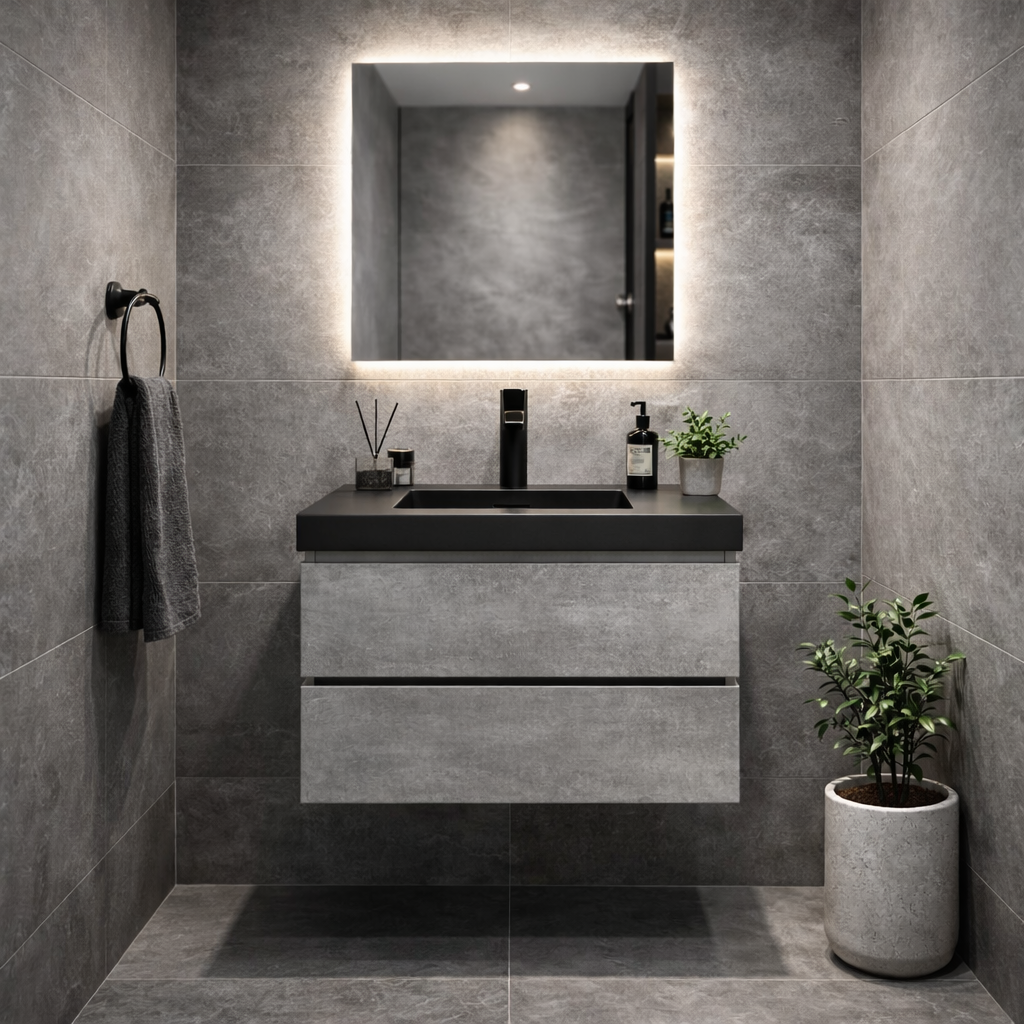 Single Floating Vanity · GRIGIO