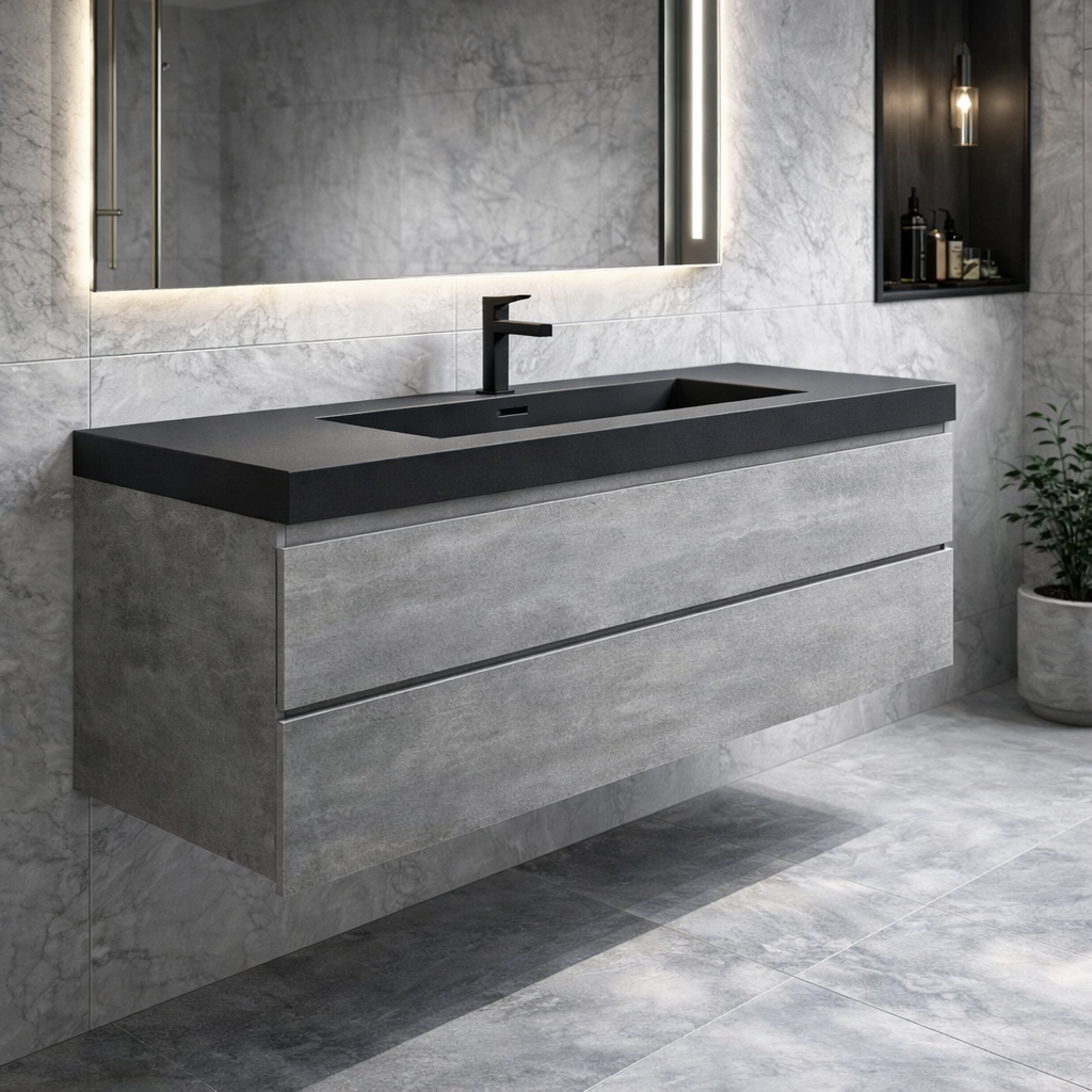 Single Floating Vanity · GRIGIO
