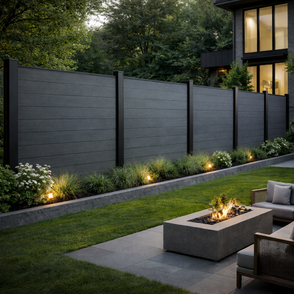 WPC Outdoor Fence · Carbon