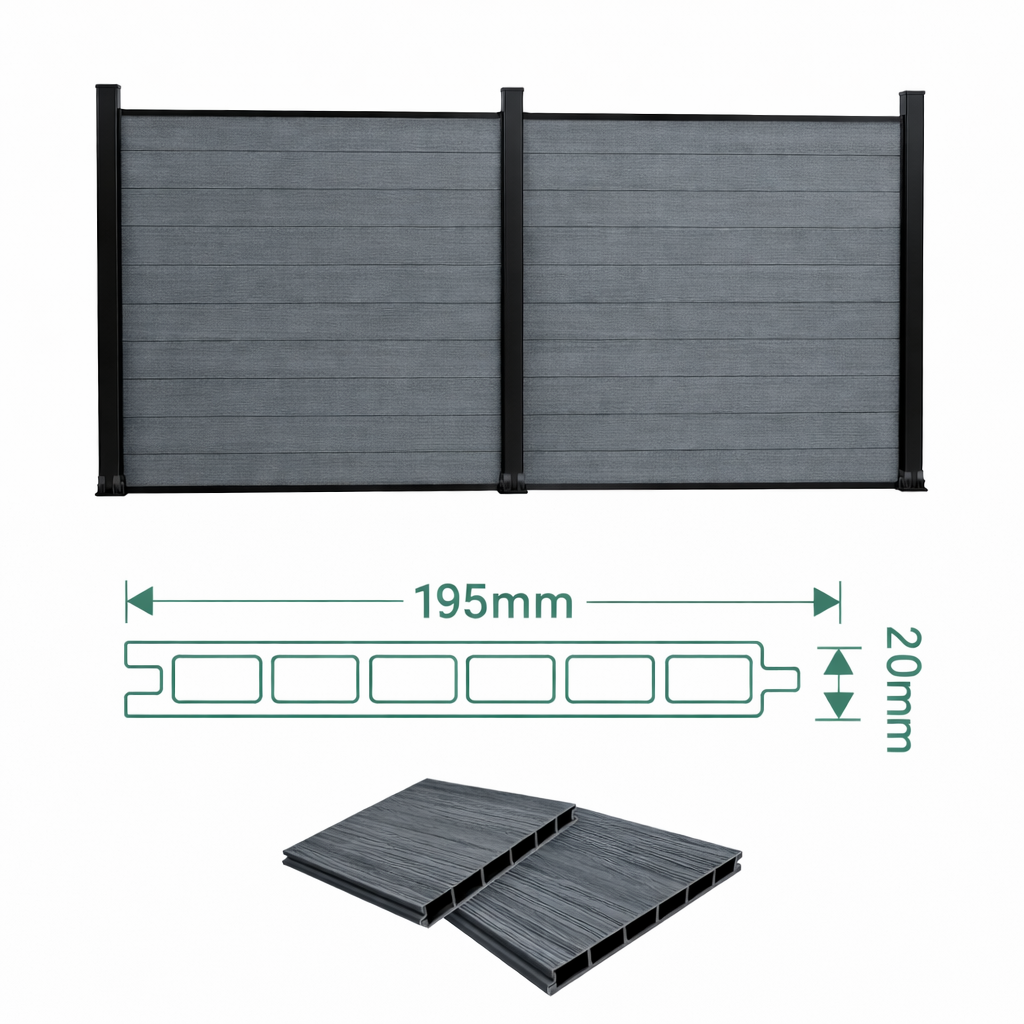 WPC Outdoor Fence · Carbon