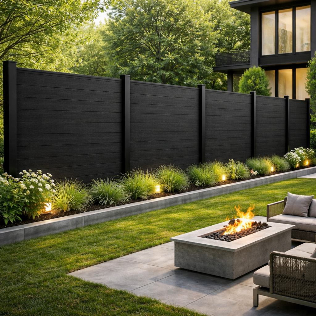 WPC Outdoor Fence · Dark