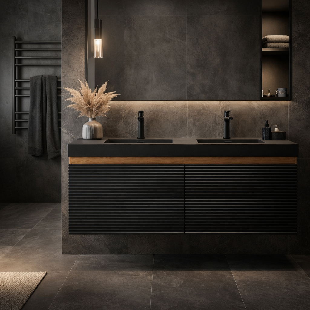Double Floating Vanity · NOIRLINE