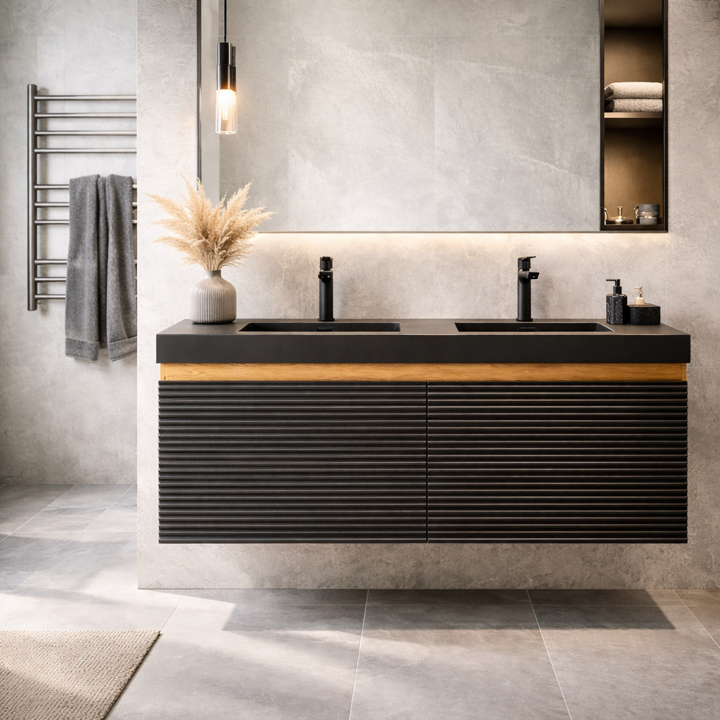 Double Floating Vanity · NOIRLINE