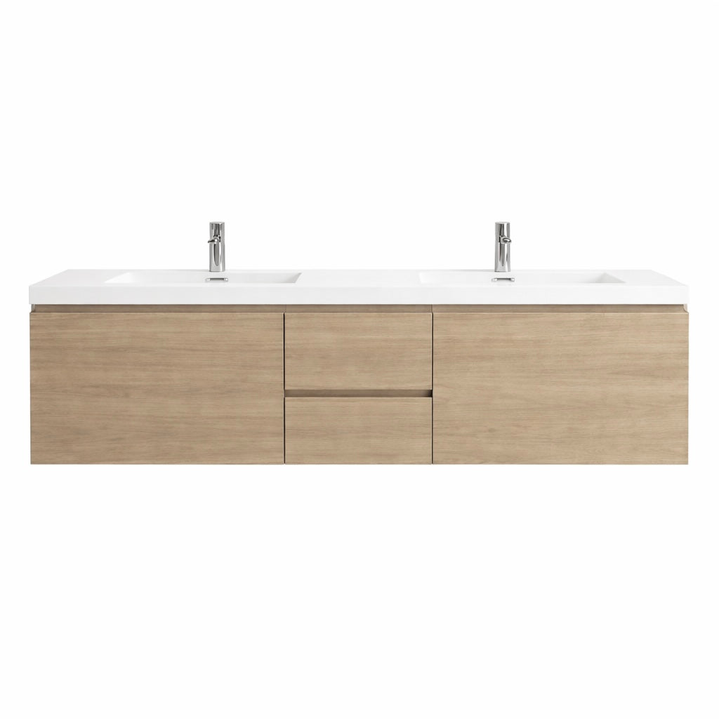 Double Floating Vanity · OAKÉA