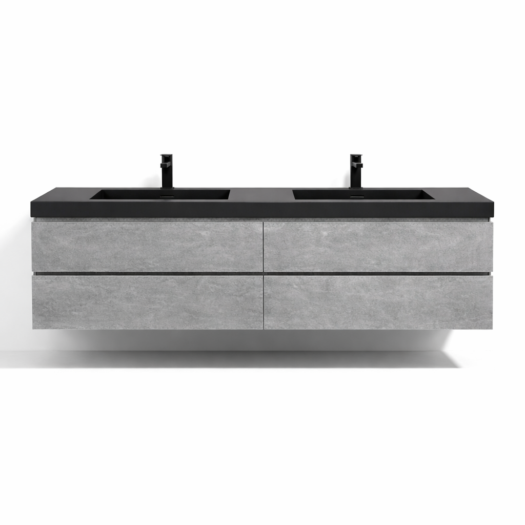 Double Floating Vanity · GRIGIO
