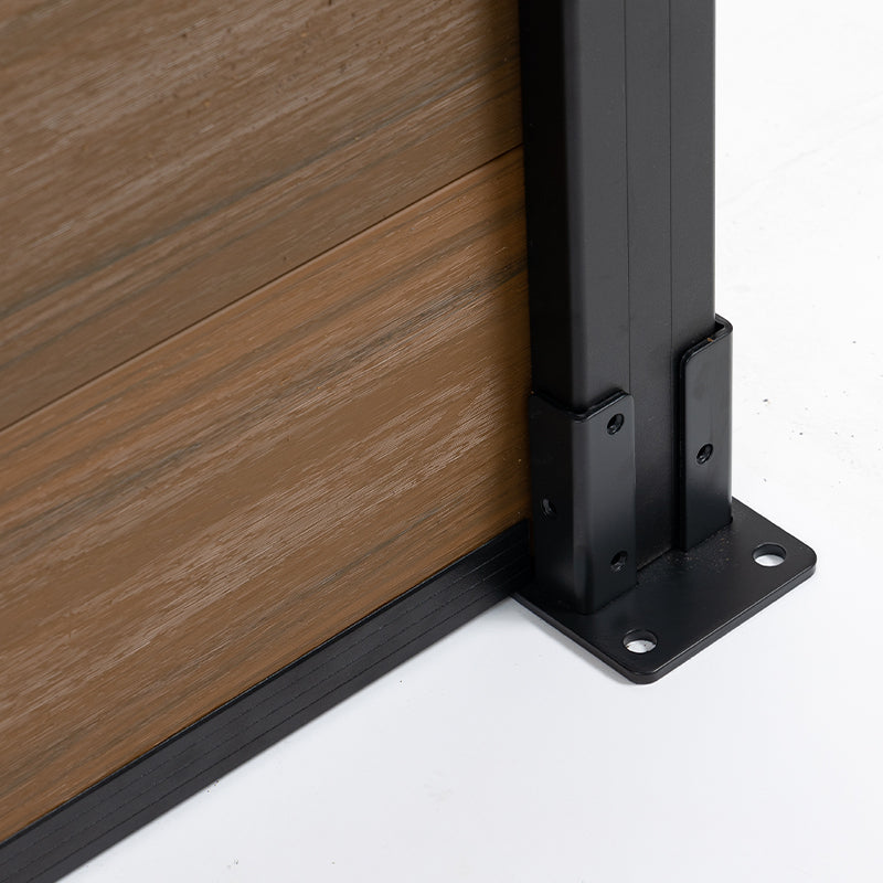 WPC Outdoor Fence · Walnut