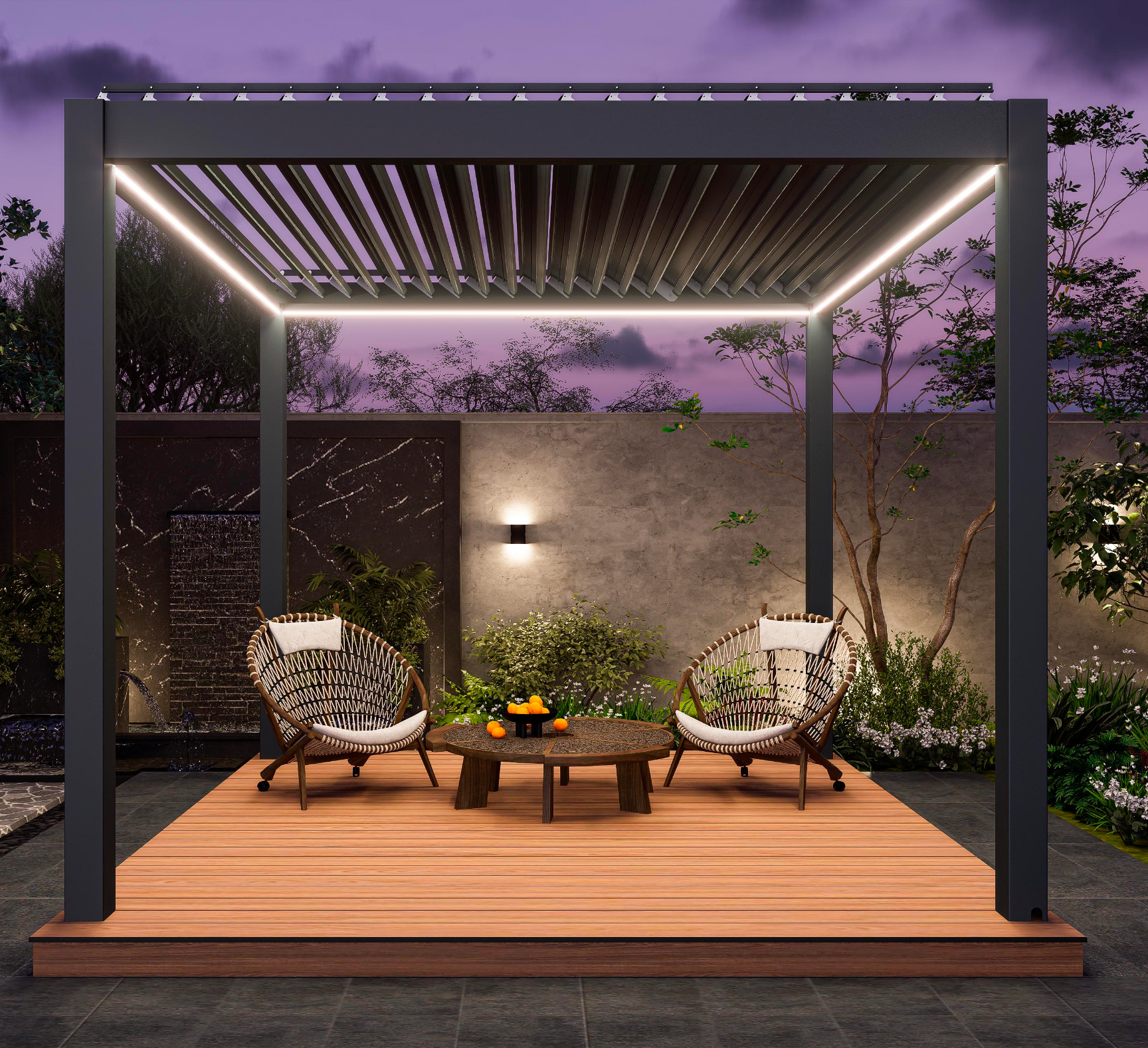 Smart Outdoor Pergola · NOIR