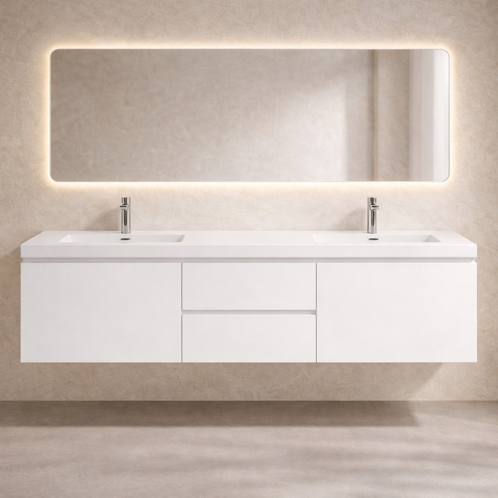 Double Floating Vanity · LUMERA